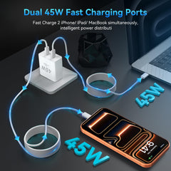 Auorld 10-foot USB-C cable included for flexible home or office charging