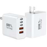 Auorld 60W USB-C fast charger 2-pack powering devices quickly at home or on the go