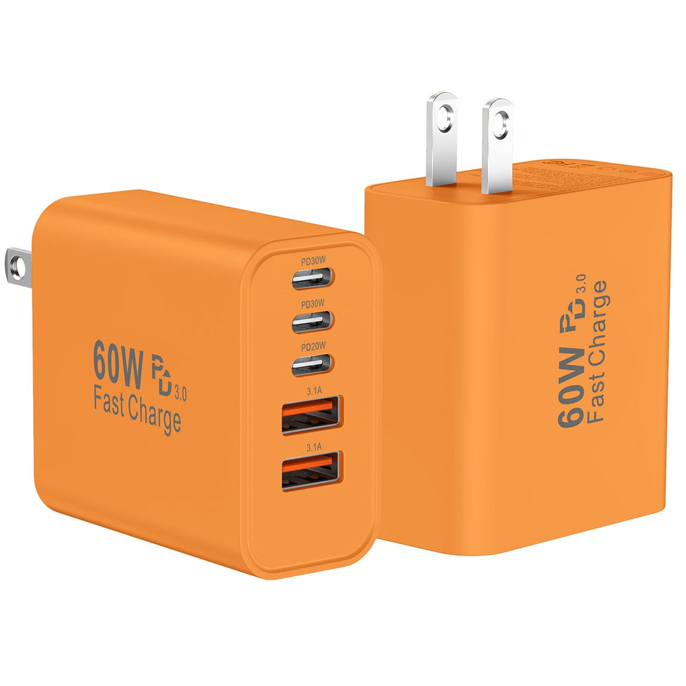 Auorld 60W USB-C charger front view powers up devices quickly