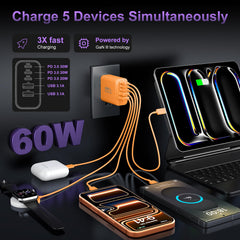Auorld compact charger in a travel bag for portable charging