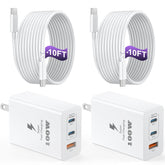 Auorld 3-port USB C charger block delivers 100W total for charging multiple devices.