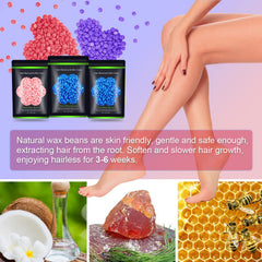 Auperwel hard wax beads texture suggesting skin-friendly waxing experience.