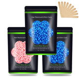 Auperwel wax beads bundle packaging highlights easy at-home waxing.