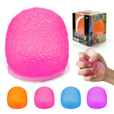AuraGlaze pink squishy fidget ball helps relieve tension.