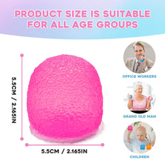 AuraGlaze purple squishy fidget ball durable silicone material.