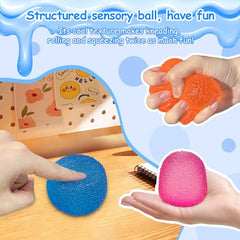 AuraGlaze Squishy Fidget Blue closeup highlights soft silicone texture and squeeze comfort.