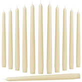 Auralome ivory 10-inch taper candle for elegant tables and long, clean burning.