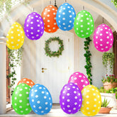 Aurdox 12-pack 16-inch Easter eggs inflated for vibrant outdoor decor.