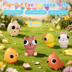 Aurdox eye-popping squeeze toy up close with bright eyes for a playful surprise