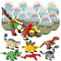 auryee dinosaurs egg building blocks 12pcs for creative play and learning