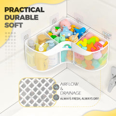 Austion three sorting zones help kids organize bath toys during play