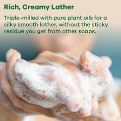 Australian Botanical Soap rich-lather closeup reveals creamy texture