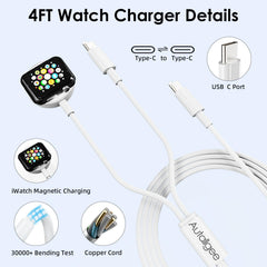 Autallgee compatibility covers iPhone, iPad, and Apple Watch for seamless charging