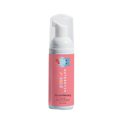 Autobrush fluoride foaming toothpaste for kids, strawberry flavor, supports cavity prevention.