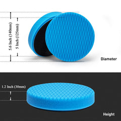 Autolock buffing pad back-face shown with a 5-inch backing plate.