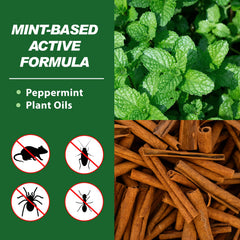 Peppermint scent releasing from AUTONEX ball in a mesh bag for pest protection.