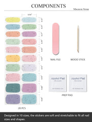 AutyaMee 20-piece gel nail strips in multiple sizes for a snug fit.