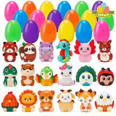 AUUGUU 24-pack pre-filled Easter eggs for quick egg hunts