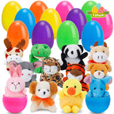 AUUGUU Easter eggs with prefilled plush inside for exciting egg hunts