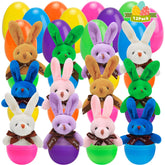 AUUGUU prefixed Easter egg with plush rabbit toy offers soft, safe surprise for kids.