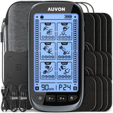 AUVON 3-in-1 TENS unit front view for portable pain relief.