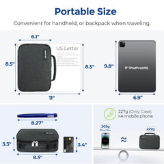 AUVON travel case features a sturdy portable handle for easy carrying.