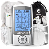 AUVON rechargeable TENS unit front view for portable relief