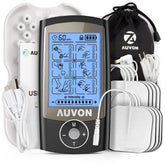 AUVON TENS unit front view ready for at home relief sessions