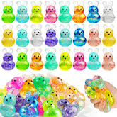AUZXMCN Easter bunny stress ball pink, a soft squeeze toy for Easter baskets and quick moments of calm