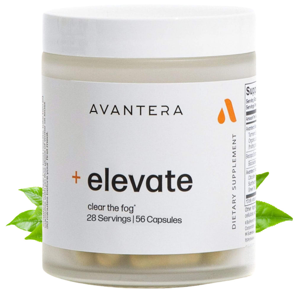 Avantera Elevate bottle front view signaling focused energy support