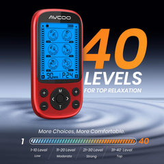 AVCOO dual-size TENS pads kit for targeted or broad-area relief.