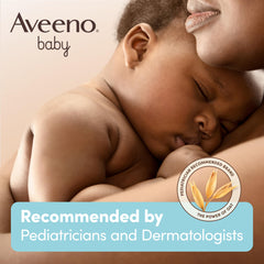 Aveeno Baby natural oatmeal ingredients closeup highlighting soothing nourishment for delicate skin.
