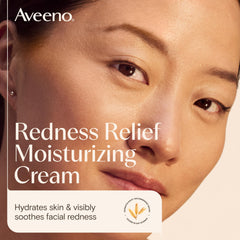 Close view of Aveeno Calm + Restore oats and feverfew ingredients for soothing care