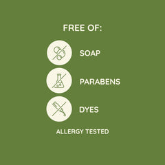 Soft fragrance depicted for sensitive skin care with Aveeno body wash.