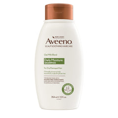 Aveeno Oat Milk Shampoo bottle with hydrating formula for all hair types.