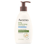 Aveeno Sheer Hydration bottle, fragrance-free daily moisturizer for dry skin.