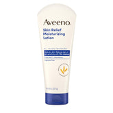 Aveeno Skin Relief fragrance-free lotion bottle for sensitive skin.