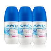 Avena Instituto Espanol deodorant roll on demonstrates smooth application and all day freshness.