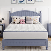 Avenco 6 Inch Twin Mattress unrolled to reveal balanced foam and spring layers for support.
