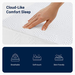 Fiberglass-free cover with CertiPUR-US foam for safe comfort