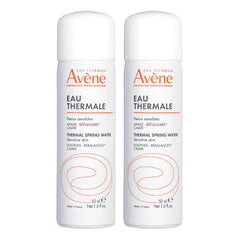 Close-up of Avène mist showing a fine spray and cooling sensation.