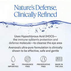 Avenova eyelash cleanser close-up for lash extensions.