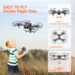 AVIALOGIC mini drone performing a 3D flip for playful aerial tricks