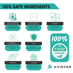Avistar waterproof formula helps hold dentures securely in wet conditions.