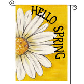 AVOIN colorlife Hello Spring garden flag with double-sided daisy design for outdoors