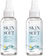Avon Skin So Soft Original Dry Oil Spray bottle close-up showing lightweight moisture.