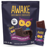 AWAKE caffeinated chocolate bites hero pack provides convenient energy on the go