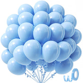 Awenztech light blue balloons 12 inch pack, durable latex for celebrations.