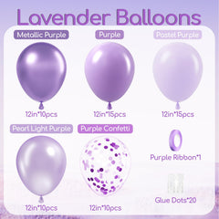 awenztech pastel purple balloons 12inch add soft tones to baby showers