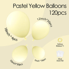 Awenztech pastel yellow 12-inch balloons ideal for garlands.